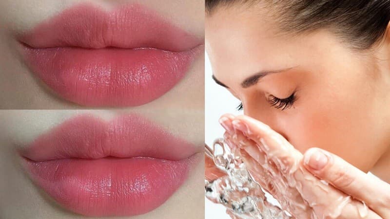 Xăm môi rửa nước muối được không