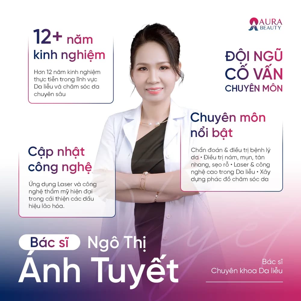 Bác sĩ Ngô Thị Ánh Tuyết — Bác sĩ chuyên khoa Da liễu · 12+ năm kinh nghiệm