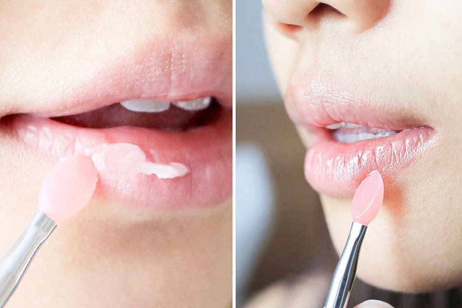 Sử dụng thuốc mỡ sinh lý để bôi môi sau phun xăm