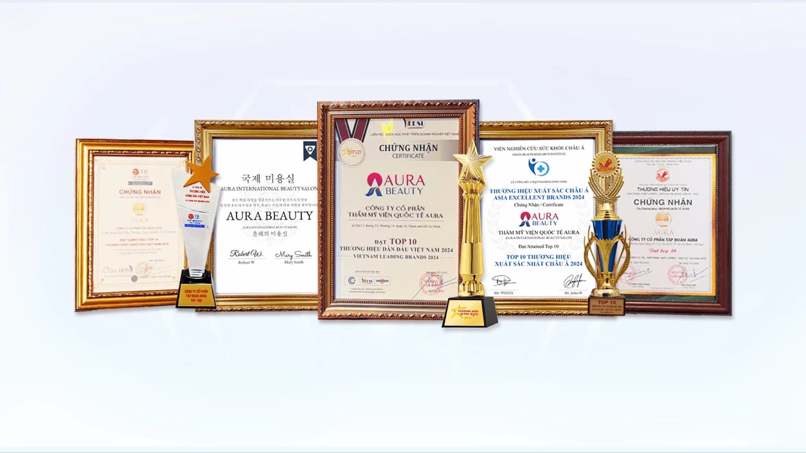 Những đơn vị làm đẹp được các tổ chức thẩm mỹ hoặc thương hiệu lớn chứng nhận