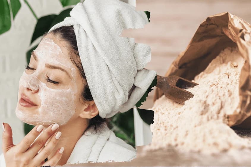 Bột mì cũng là nguyên liệu có thể kết hợp với trứng gà làm mặt nạ
