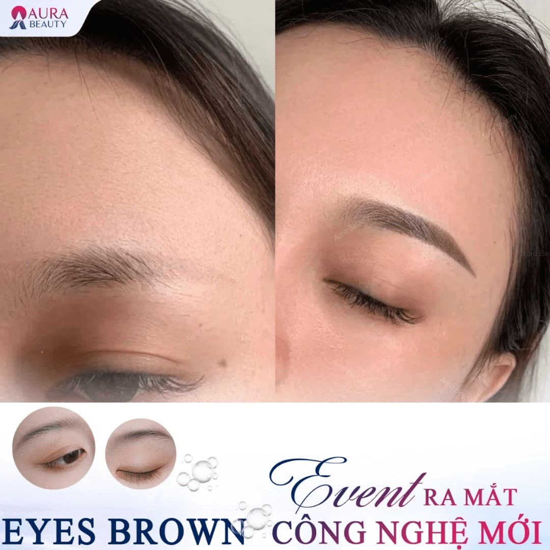 Thẩm mỹ viện Aura với công nghệ xăm chân mày mới