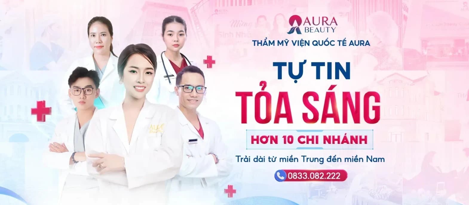 Thẩm mỹ viện Aura có tới 10 năm kinh nghiệm với sứ mệnh tôn vinh nét đẹp Việt