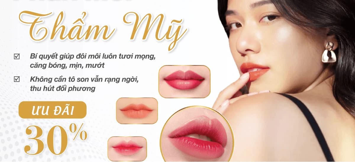 Phun môi thẩm mỹ khử thâm tại Diamond